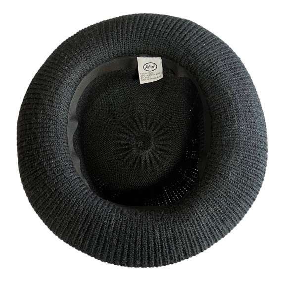 Arlin Vintage Black Knit Kettle Brim Hat - Picture 6 of 7